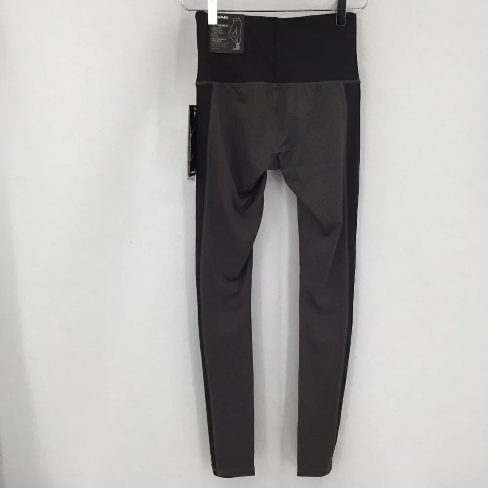 Head Essentials high rise legging charcoal gray heather black yoga active new XS